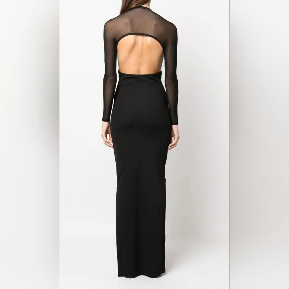 Christopher Esber sheerdetail side slit maxi dress US2/xs/UK6 - Picture 3 of 8